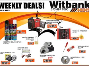 Weekly Deals now on at Midas Witbank!