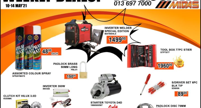 Weekly Deals now on at Midas Witbank!