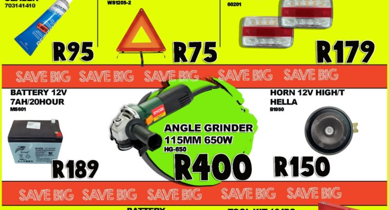 Weekly Specials now on at Kliprivier AUTO Spares!