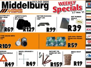 Weekly Specials now on at Middelburg Midas -Sparesworld!