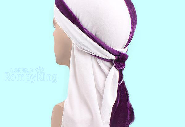 Premium 2 Tone Velvet Durags-Bandanas/Turbans/Hats/Caps/