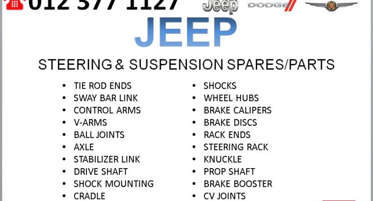 JEEP STEERING & SUSPENSION SPARES/PARTS