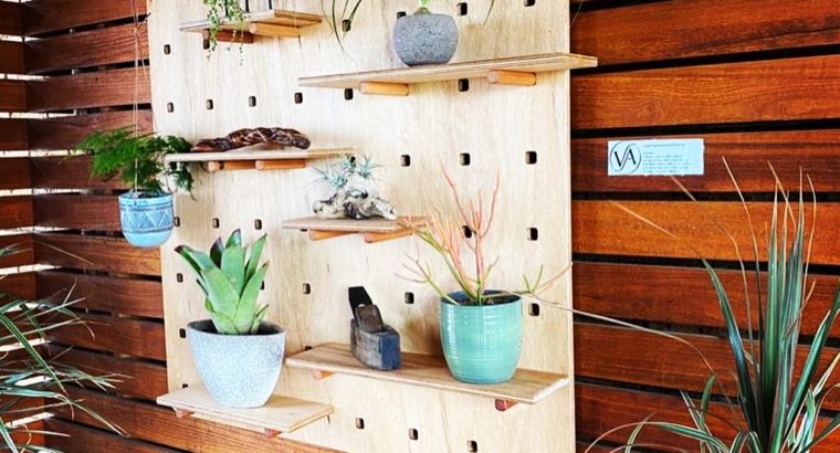 Large wooden decorating pegboard set