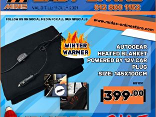 AutoGear Heated Blanket powered by 12V Car Plug ONLY R399