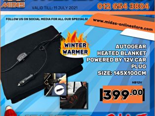 AutoGear Heated Blanket powered by 12V Car Plug ONLY R399