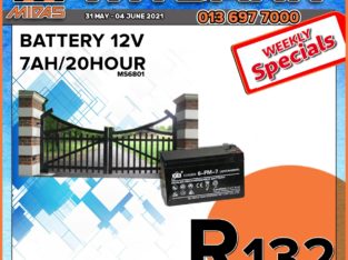 Battery 12V 7AH/20 Hour ONLY R132 at Midas Witbank!