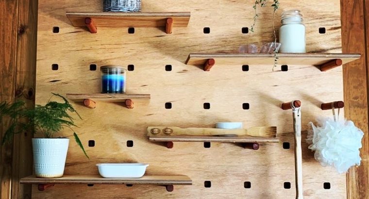 Large wooden decorating pegboard set
