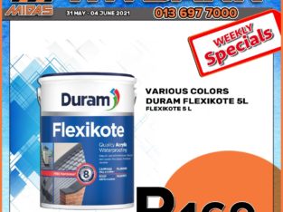 Duram Flexikote 5L ONLY R169 at Midas Witbank!