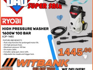 High-Pressure Washer 1600W 100 BAR ONLY R1445 at Midas Witbank!