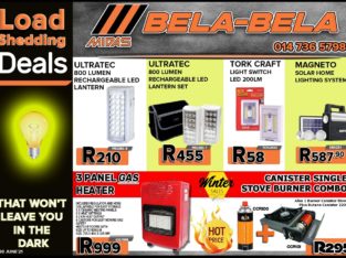 Loadshedding Deals now on at Midas Bela Bela!