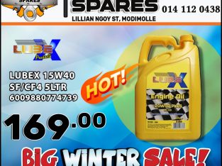 Lubex 15W40 SF/CF4 5L ONLY R169 at Modimolle Spares!