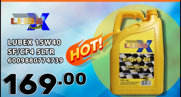 Lubex 15W40 SF/CF4 5L ONLY R169 at Modimolle Spares!