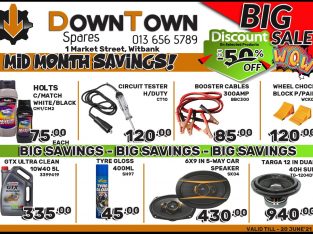 Mid Month Savings now on at Downtown Spares!