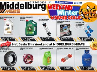 Weekend Winter Warmer Deals at Middelburg Midas -Sparesworld!
