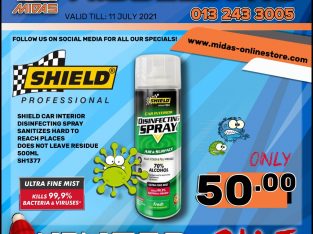 Shield Car Interior Disinfecting Spray ONLY R50