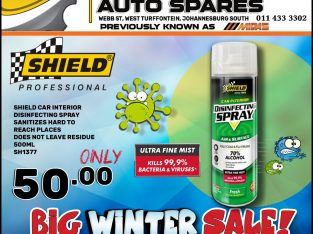 Shield Car Interior Disinfecting Spray ONLY R50