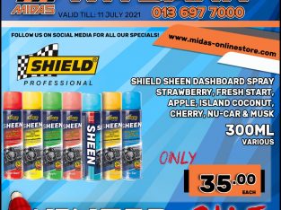 Shield Sheen Dashboard Spray 300ML ONLY R35 each at Midas Witbank