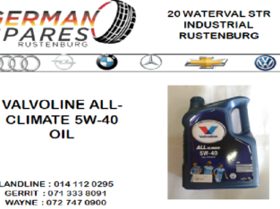 VALVOLINE ALL-CLIMATE 5W-40 OIL FOR SALE