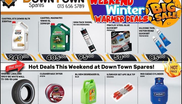 Weekend Winter Warmer Deals at Downtown Spares!