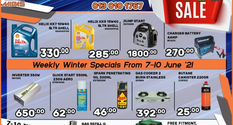 Winter Sale at Discounter Midas!