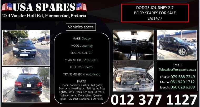Dodge Journey 2.7 used body spares for sale