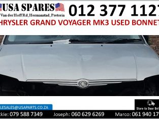 Chrysler Voyager 2.8/3.3/3.8 2008-15 used bonnets for sale