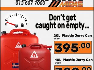 Plastic Jerry Cans Witbank Midas!