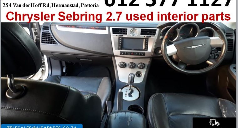 Chrysler Sebring 2.7 2005-2013 used interior parts for sale