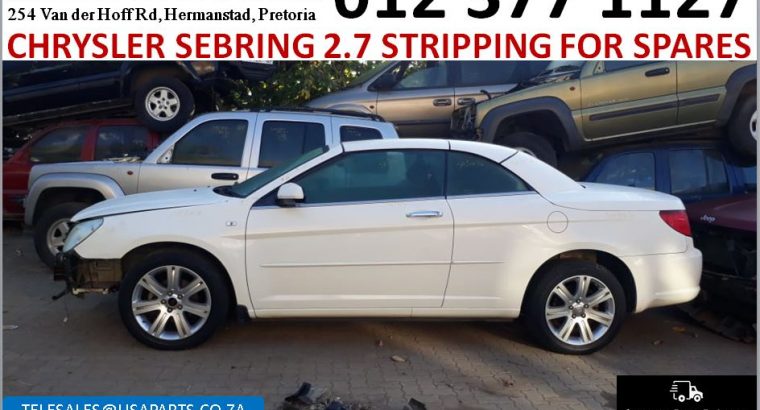 Chrysler Sebring 2.7 2005-2013 stripping for used spares