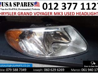 Chrysler Voyager 2.8/3.3/3.8 2008-15 used headlights for sale