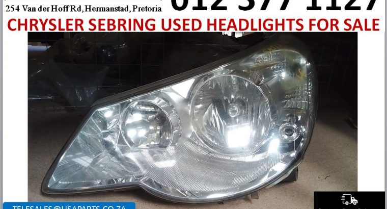 Chrysler Sebring 2.4/2.7 2005-13 used headlights for sale