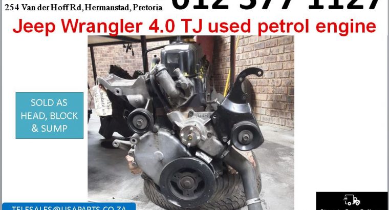 Jeep Wrangler 4.0 TJ used petrol engine for sale