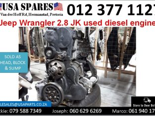 Jeep Wrangler 2.8 Jk used diesel engine for sale