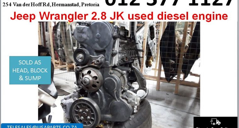 Jeep Wrangler 2.8 Jk used diesel engine for sale