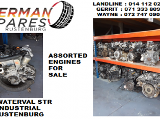 Assorted engines for sale