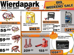 BIG WEEKEND SALE at Wierdapark Midas! Valid 16-18 July 2021!