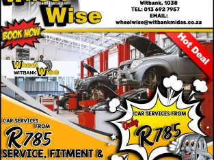 BOOK NOW! Car Services from ONLY R785 at Wheel Wise Witbank!