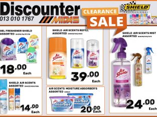 Shield Clearance SALE now on at Discounter Midas!