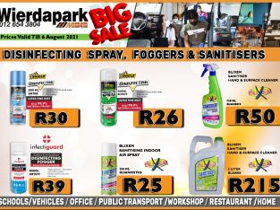 BIG SALE! Disinfecting Spray, Foggers & Sanitisers!