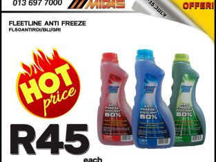 Fleetline Antifreeze 1L ONLY R45 each at Midas Witbank!