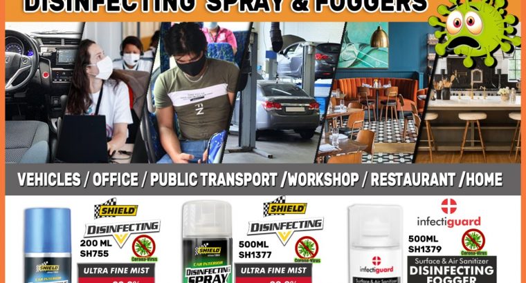 Stay Safe with our Disinfecting Spray & Foggers