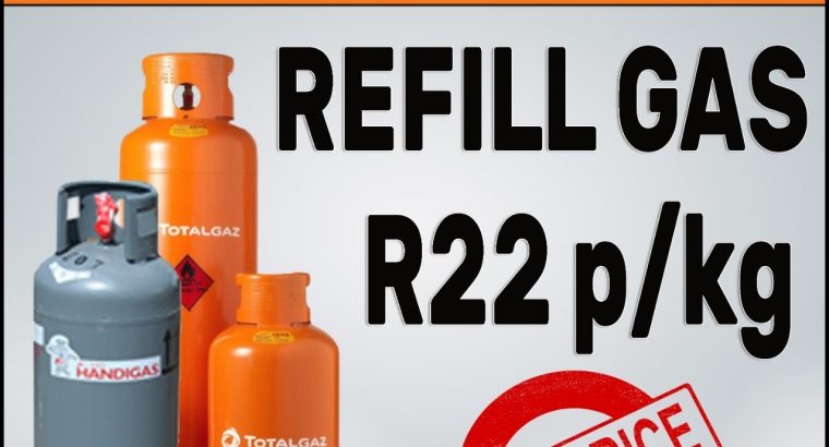 Refill Gas ONLY R22 p/kg at Midas Witbank!