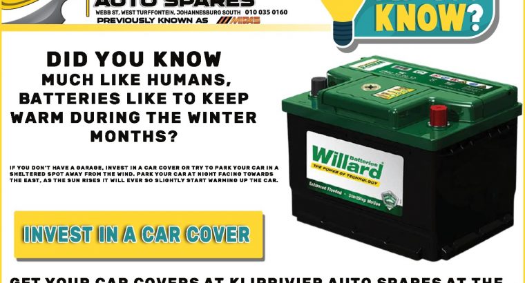 Get your Car Covers at Kliprivier AUTO Spares at the BEST PRICE!