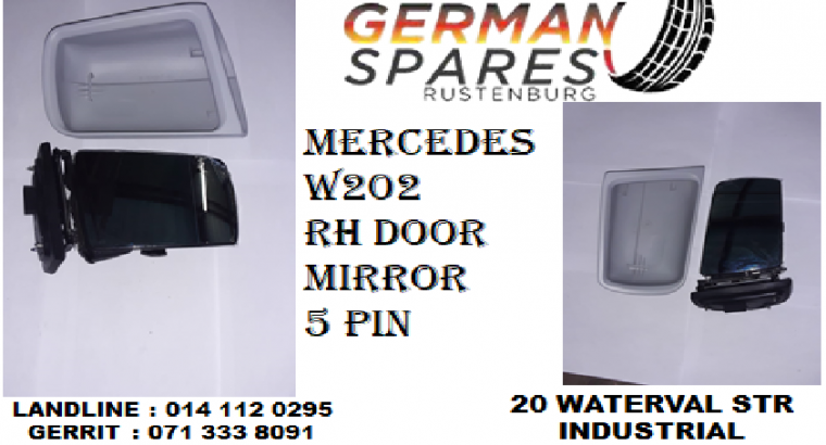 Mercedes W202 RH door mirror 5 pin for sale