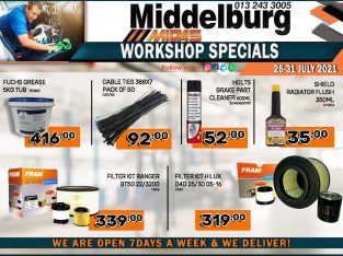 Middelburg Midas Workshop Specials 25-31 July 2021
