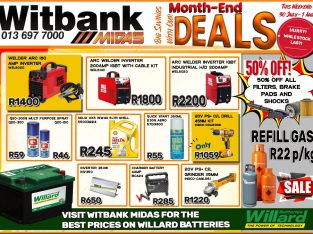 Big Savings with our Month-End Deals at Midas Witbank