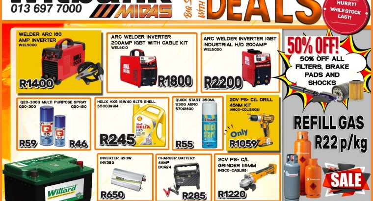Big Savings with our Month-End Deals at Midas Witbank