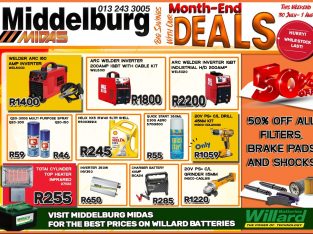 Big Savings with our Month-End Deals at Middelburg Midas