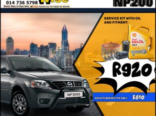 Nissan NP200 Service Kit ONLY R920 at Wheel Wise Bela-Bela!