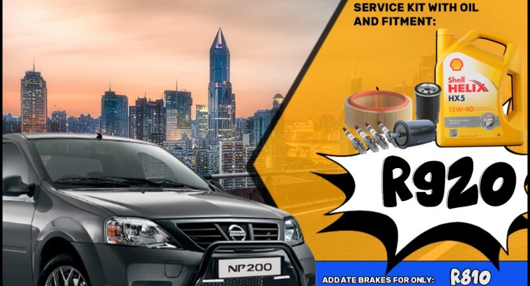 Nissan NP200 Service Kit ONLY R920 at Wheel Wise Bela-Bela!